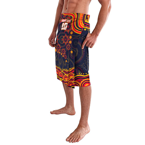 Personalized Adelaide Crows AFL Mascot Lavalava Aboriginal Dot Art - Dreamtime Football Mascot