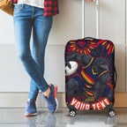 Personalized Adelaide Crows AFL Mascot Luggage Cover Aboriginal Dot Art - Dreamtime Football Mascot