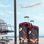 Personalized Adelaide Crows AFL Mascot Luggage Cover Aboriginal Dot Art - Dreamtime Football Mascot