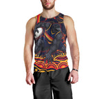 Personalized Adelaide Crows AFL Mascot Men Tank Top Aboriginal Dot Art - Dreamtime Football Mascot