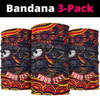 Personalized Adelaide Crows AFL Mascot Neck Gaiter Aboriginal Dot Art - Dreamtime Football Mascot