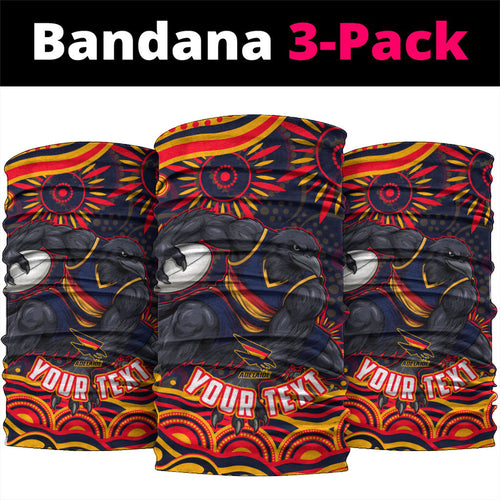 Personalized Adelaide Crows AFL Mascot Neck Gaiter Aboriginal Dot Art - Dreamtime Football Mascot