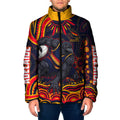 Personalized Adelaide Crows AFL Mascot Padded Jacket Aboriginal Dot Art - Dreamtime Football Mascot