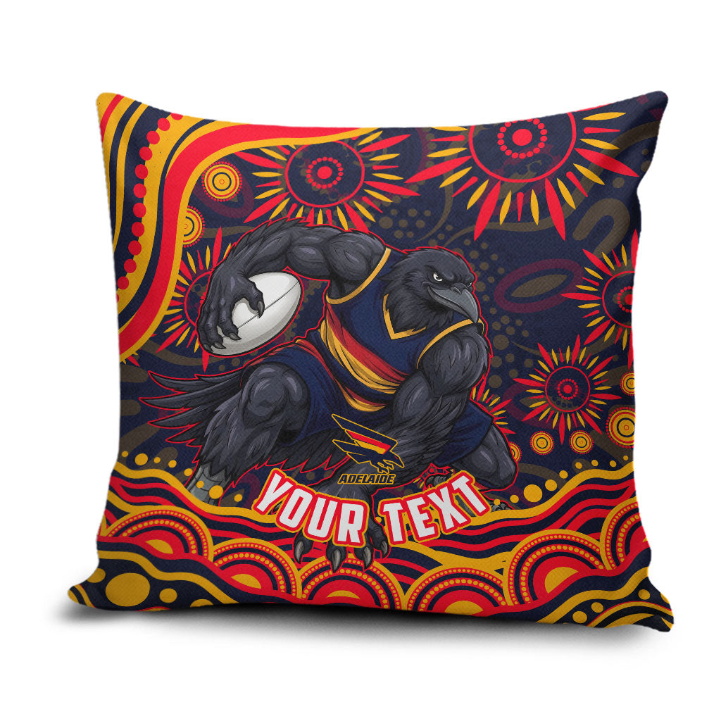 Personalized Adelaide Crows AFL Mascot Pillow Cover Aboriginal Dot Art - Dreamtime Football Mascot