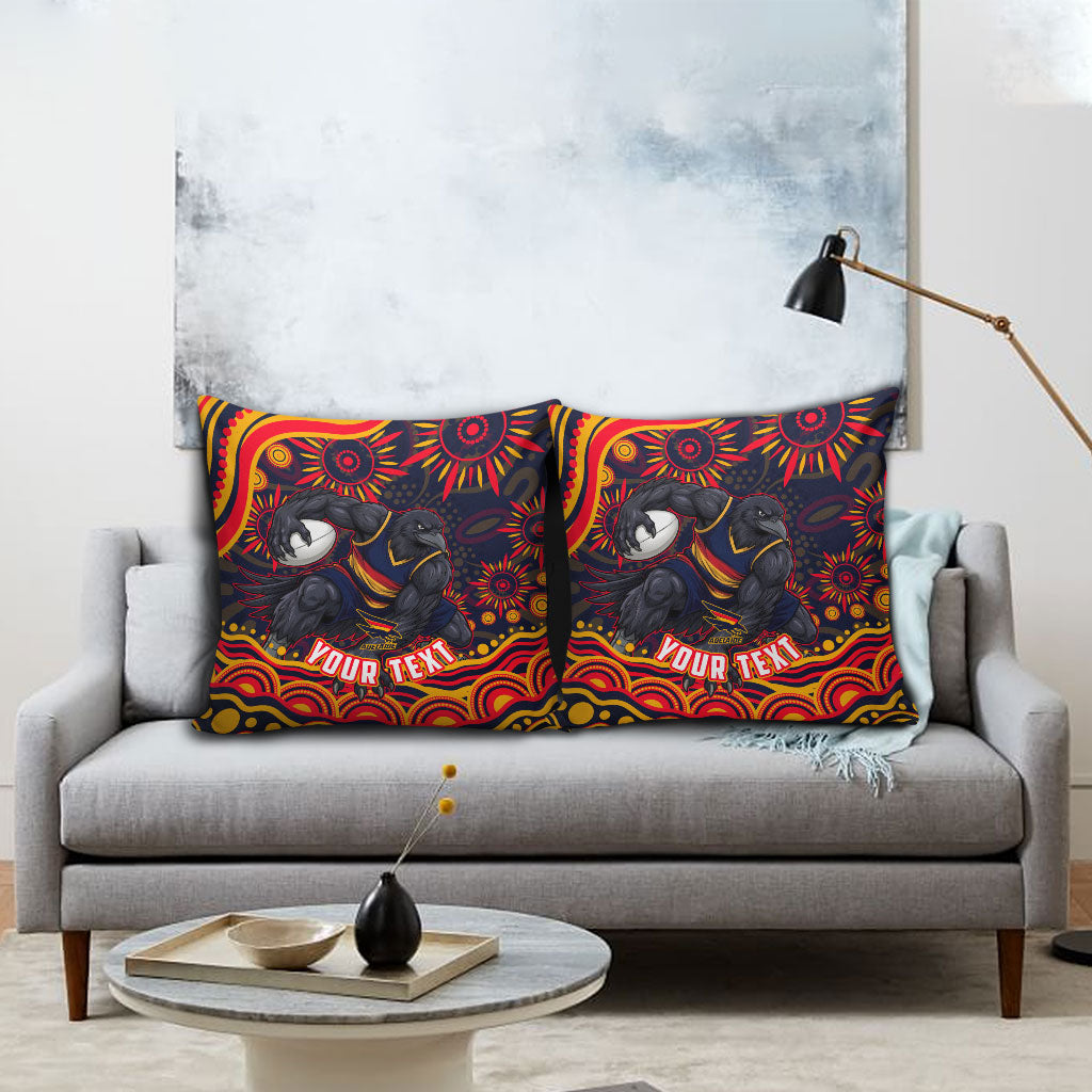Personalized Adelaide Crows AFL Mascot Pillow Cover Aboriginal Dot Art - Dreamtime Football Mascot