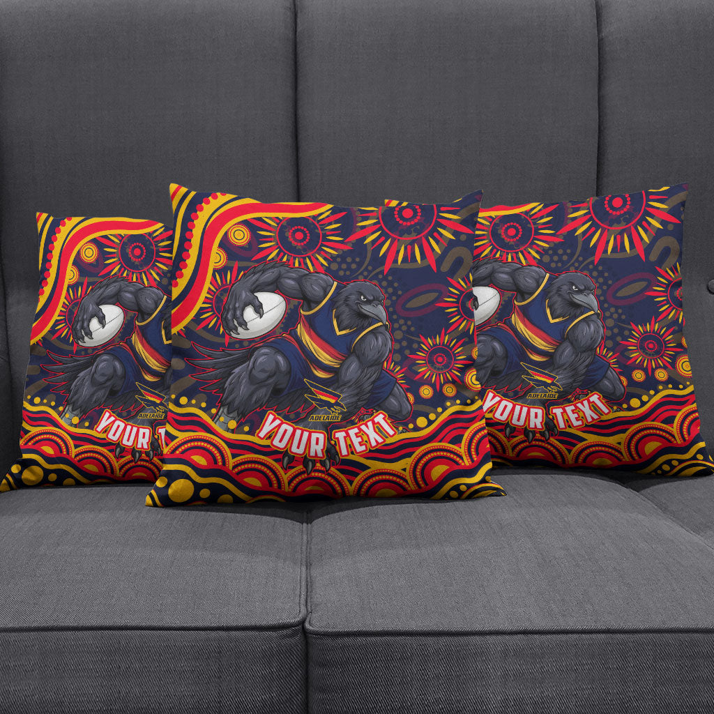 Personalized Adelaide Crows AFL Mascot Pillow Cover Aboriginal Dot Art - Dreamtime Football Mascot