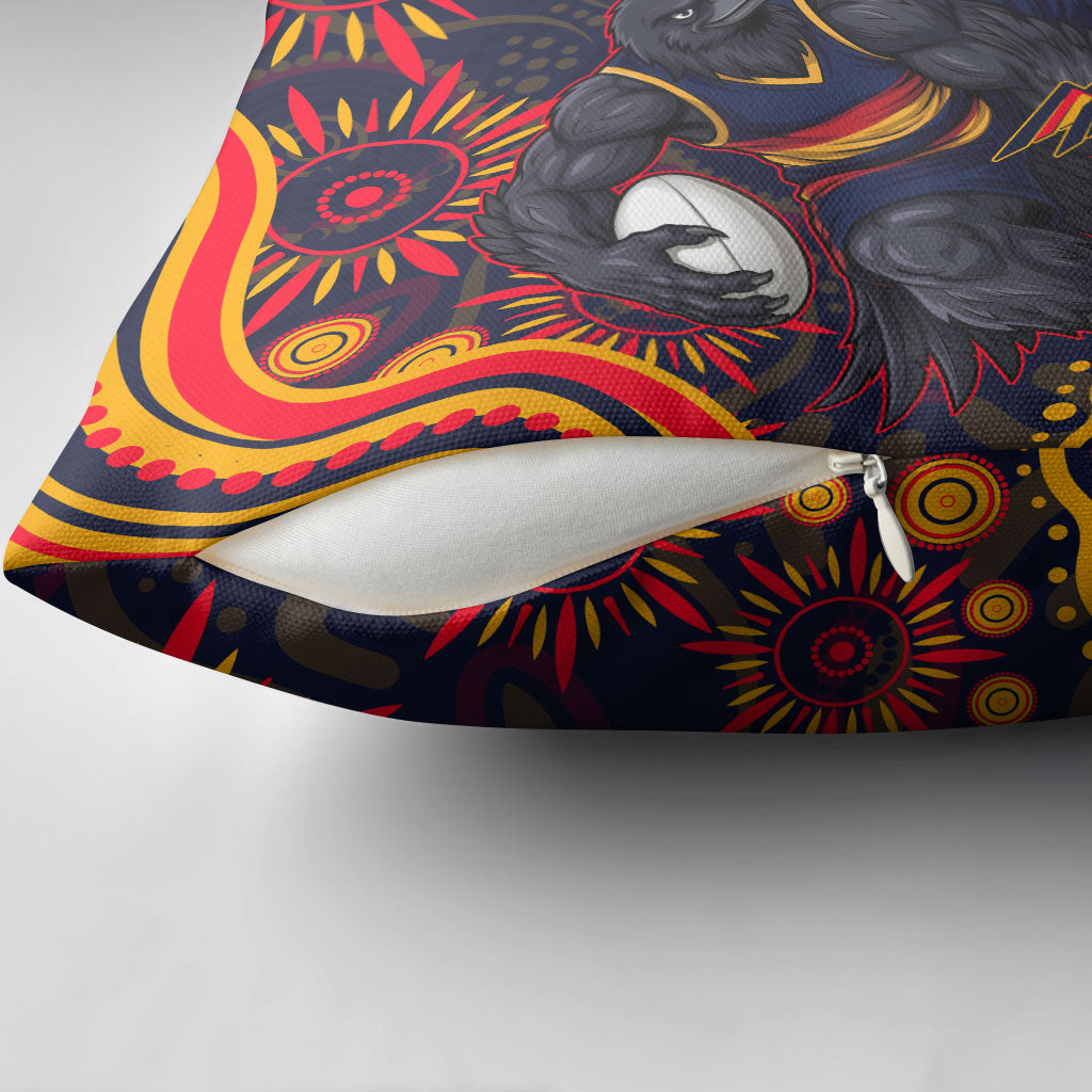 Personalized Adelaide Crows AFL Mascot Pillow Cover Aboriginal Dot Art - Dreamtime Football Mascot
