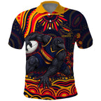 Personalized Adelaide Crows AFL Mascot Polo Shirt Aboriginal Dot Art - Dreamtime Football Mascot