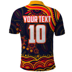 Personalized Adelaide Crows AFL Mascot Polo Shirt Aboriginal Dot Art - Dreamtime Football Mascot