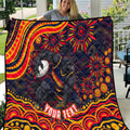 Personalized Adelaide Crows AFL Mascot Quilt Aboriginal Dot Art - Dreamtime Football Mascot