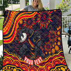 Personalized Adelaide Crows AFL Mascot Quilt Aboriginal Dot Art - Dreamtime Football Mascot