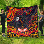 Personalized Adelaide Crows AFL Mascot Quilt Aboriginal Dot Art - Dreamtime Football Mascot
