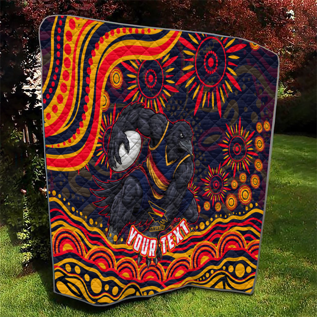 Personalized Adelaide Crows AFL Mascot Quilt Aboriginal Dot Art - Dreamtime Football Mascot