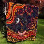 Personalized Adelaide Crows AFL Mascot Quilt Aboriginal Dot Art - Dreamtime Football Mascot
