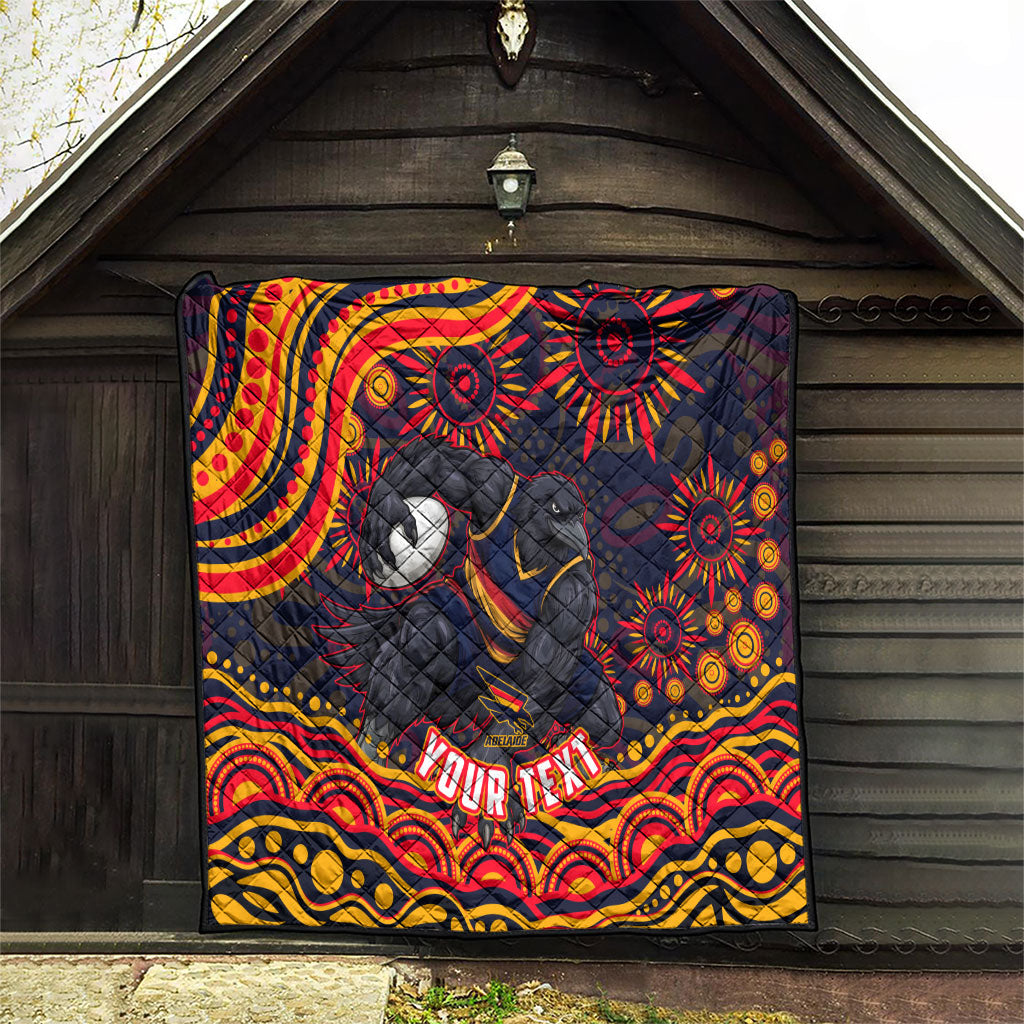 Personalized Adelaide Crows AFL Mascot Quilt Aboriginal Dot Art - Dreamtime Football Mascot