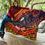 Personalized Adelaide Crows AFL Mascot Quilt Aboriginal Dot Art - Dreamtime Football Mascot