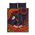 Personalized Adelaide Crows AFL Mascot Quilt Bed Set Aboriginal Dot Art - Dreamtime Football Mascot
