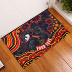 Personalized Adelaide Crows AFL Mascot Rubber Doormat Aboriginal Dot Art - Dreamtime Football Mascot