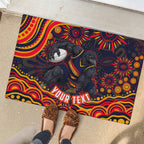 Personalized Adelaide Crows AFL Mascot Rubber Doormat Aboriginal Dot Art - Dreamtime Football Mascot