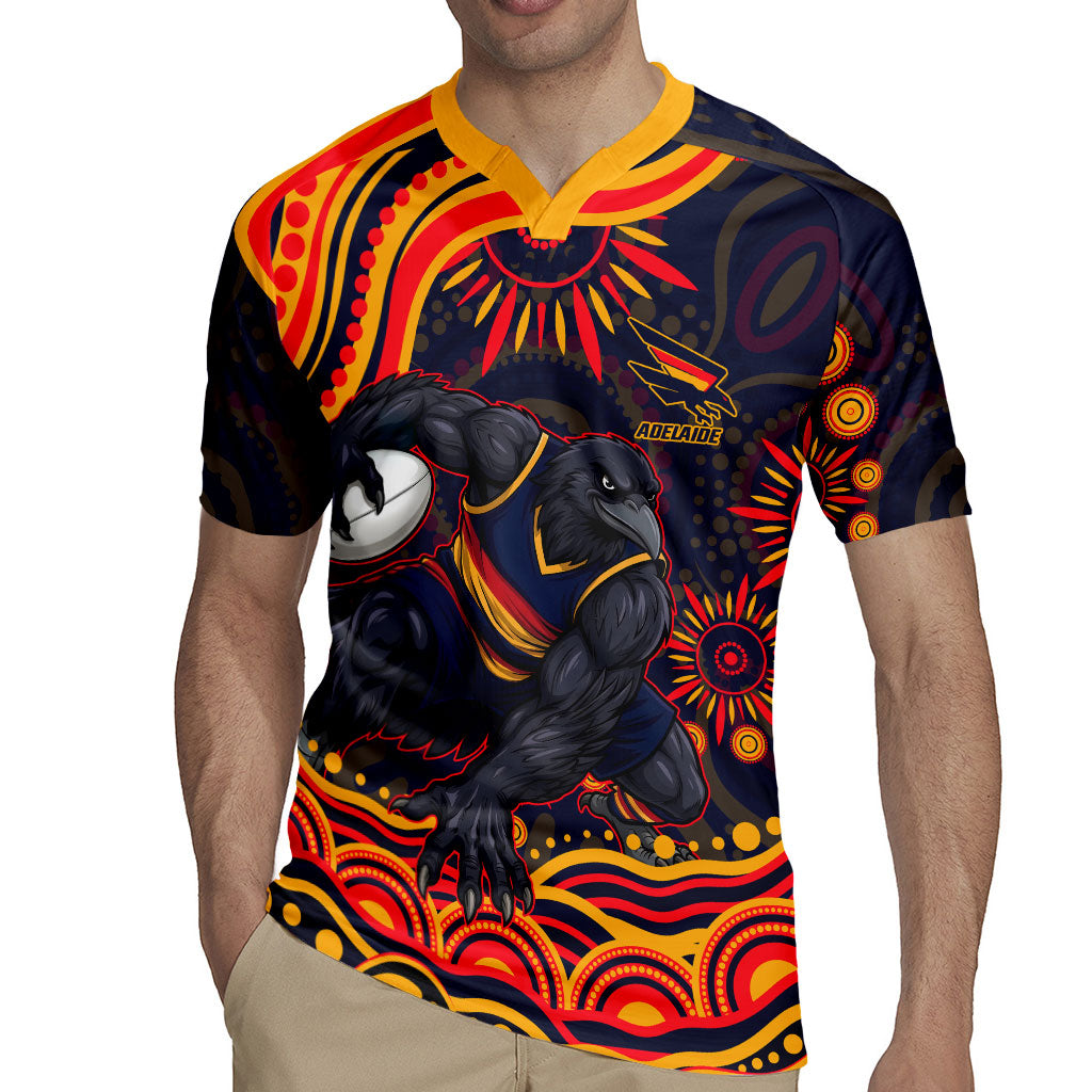 Personalized Adelaide Crows AFL Mascot Rugby Jersey Aboriginal Dot Art - Dreamtime Football Mascot