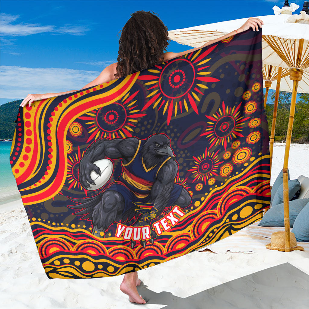 Personalized Adelaide Crows AFL Mascot Sarong Aboriginal Dot Art - Dreamtime Football Mascot
