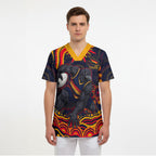 Personalized Adelaide Crows AFL Mascot Scrub Top Aboriginal Dot Art - Dreamtime Football Mascot