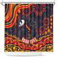 Personalized Adelaide Crows AFL Mascot Shower Curtain Aboriginal Dot Art - Dreamtime Football Mascot
