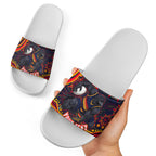 Personalized Adelaide Crows AFL Mascot Slide Sandals Aboriginal Dot Art - Dreamtime Football Mascot