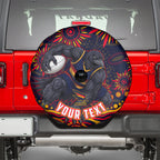 Personalized Adelaide Crows AFL Mascot Spare Tire Cover Aboriginal Dot Art - Dreamtime Football Mascot