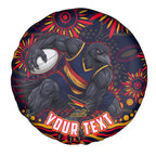 Personalized Adelaide Crows AFL Mascot Spare Tire Cover Aboriginal Dot Art - Dreamtime Football Mascot