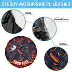 Personalized Adelaide Crows AFL Mascot Spare Tire Cover Aboriginal Dot Art - Dreamtime Football Mascot