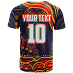 Personalized Adelaide Crows AFL Mascot T Shirt Aboriginal Dot Art - Dreamtime Football Mascot