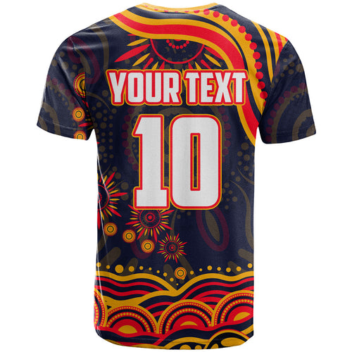 Personalized Adelaide Crows AFL Mascot T Shirt Aboriginal Dot Art - Dreamtime Football Mascot