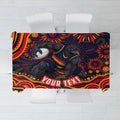 Personalized Adelaide Crows AFL Mascot Tablecloth Aboriginal Dot Art - Dreamtime Football Mascot