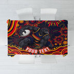 Personalized Adelaide Crows AFL Mascot Tablecloth Aboriginal Dot Art - Dreamtime Football Mascot