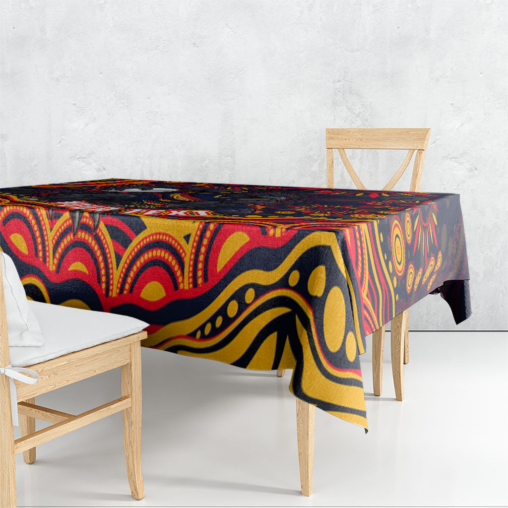 Personalized Adelaide Crows AFL Mascot Tablecloth Aboriginal Dot Art - Dreamtime Football Mascot