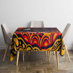 Personalized Adelaide Crows AFL Mascot Tablecloth Aboriginal Dot Art - Dreamtime Football Mascot