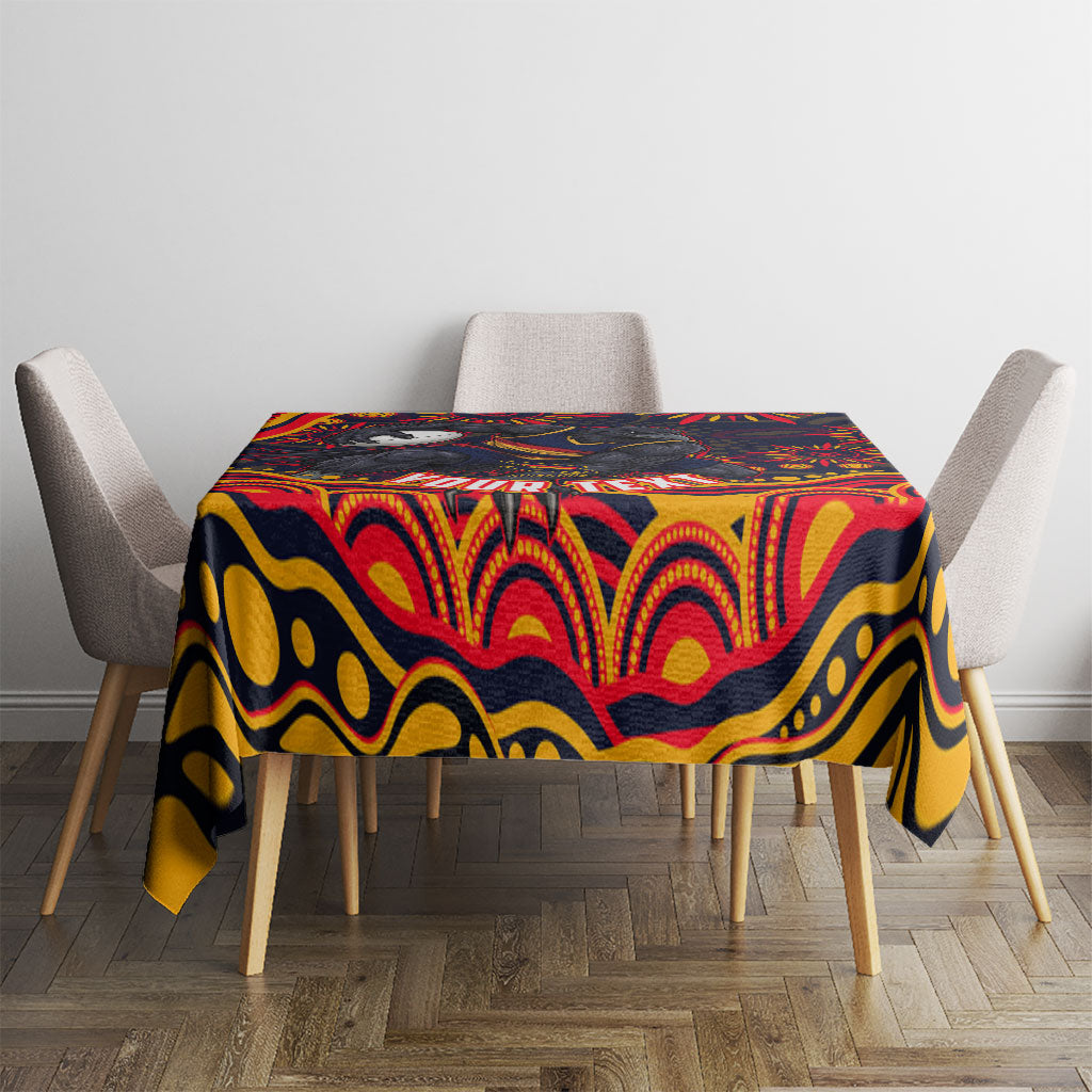 Personalized Adelaide Crows AFL Mascot Tablecloth Aboriginal Dot Art - Dreamtime Football Mascot