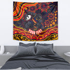 Personalized Adelaide Crows AFL Mascot Tapestry Aboriginal Dot Art - Dreamtime Football Mascot