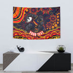 Personalized Adelaide Crows AFL Mascot Tapestry Aboriginal Dot Art - Dreamtime Football Mascot
