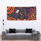 Personalized Adelaide Crows AFL Mascot Tapestry Aboriginal Dot Art - Dreamtime Football Mascot