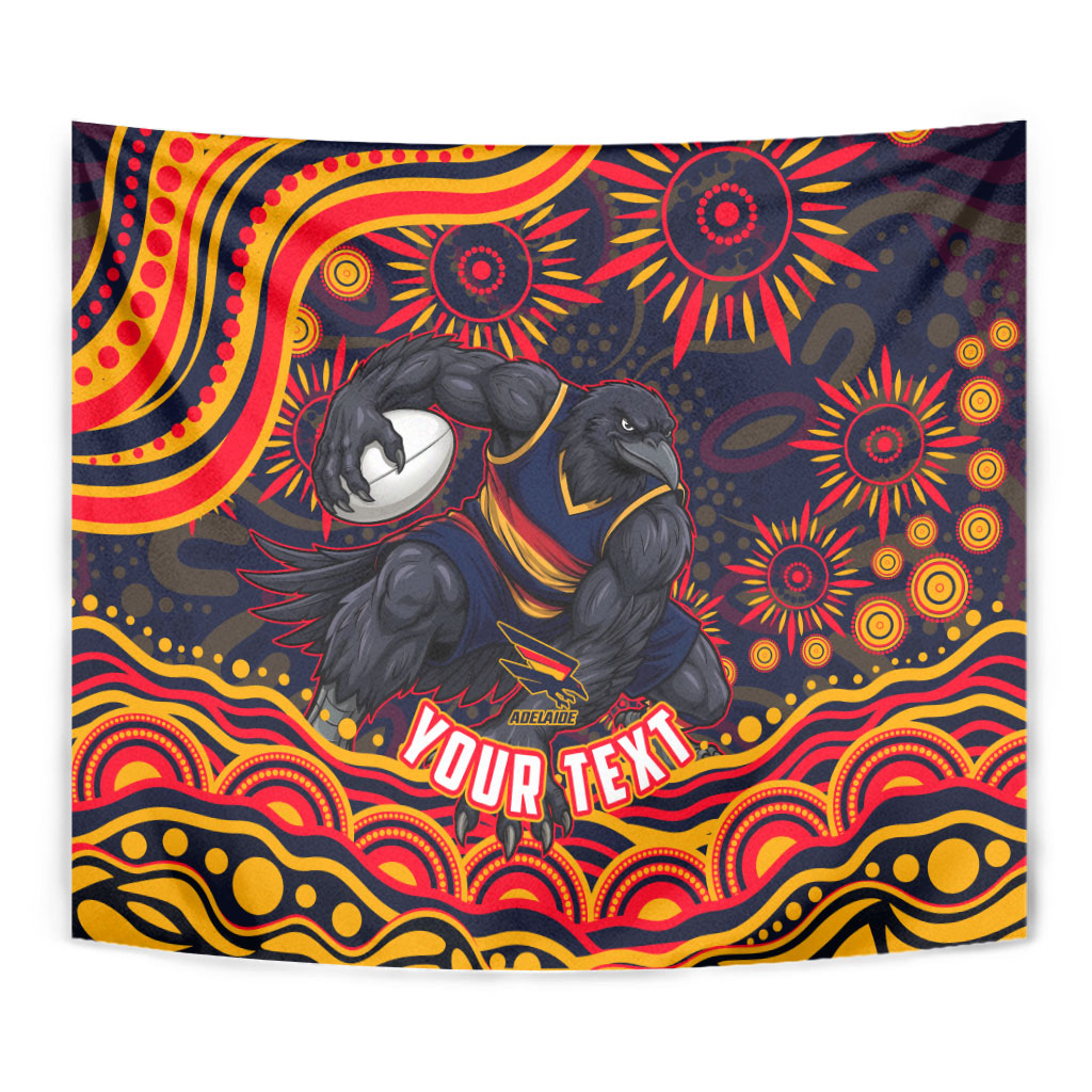 Personalized Adelaide Crows AFL Mascot Tapestry Aboriginal Dot Art - Dreamtime Football Mascot