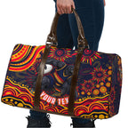 Personalized Adelaide Crows AFL Mascot Travel Bag Aboriginal Dot Art - Dreamtime Football Mascot