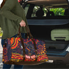 Personalized Adelaide Crows AFL Mascot Travel Bag Aboriginal Dot Art - Dreamtime Football Mascot