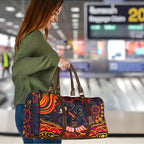 Personalized Adelaide Crows AFL Mascot Travel Bag Aboriginal Dot Art - Dreamtime Football Mascot