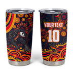 Personalized Adelaide Crows AFL Mascot Tumbler Cup Aboriginal Dot Art - Dreamtime Football Mascot