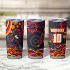Personalized Adelaide Crows AFL Mascot Tumbler Cup Aboriginal Dot Art - Dreamtime Football Mascot