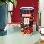 Personalized Adelaide Crows AFL Mascot Tumbler Cup Aboriginal Dot Art - Dreamtime Football Mascot