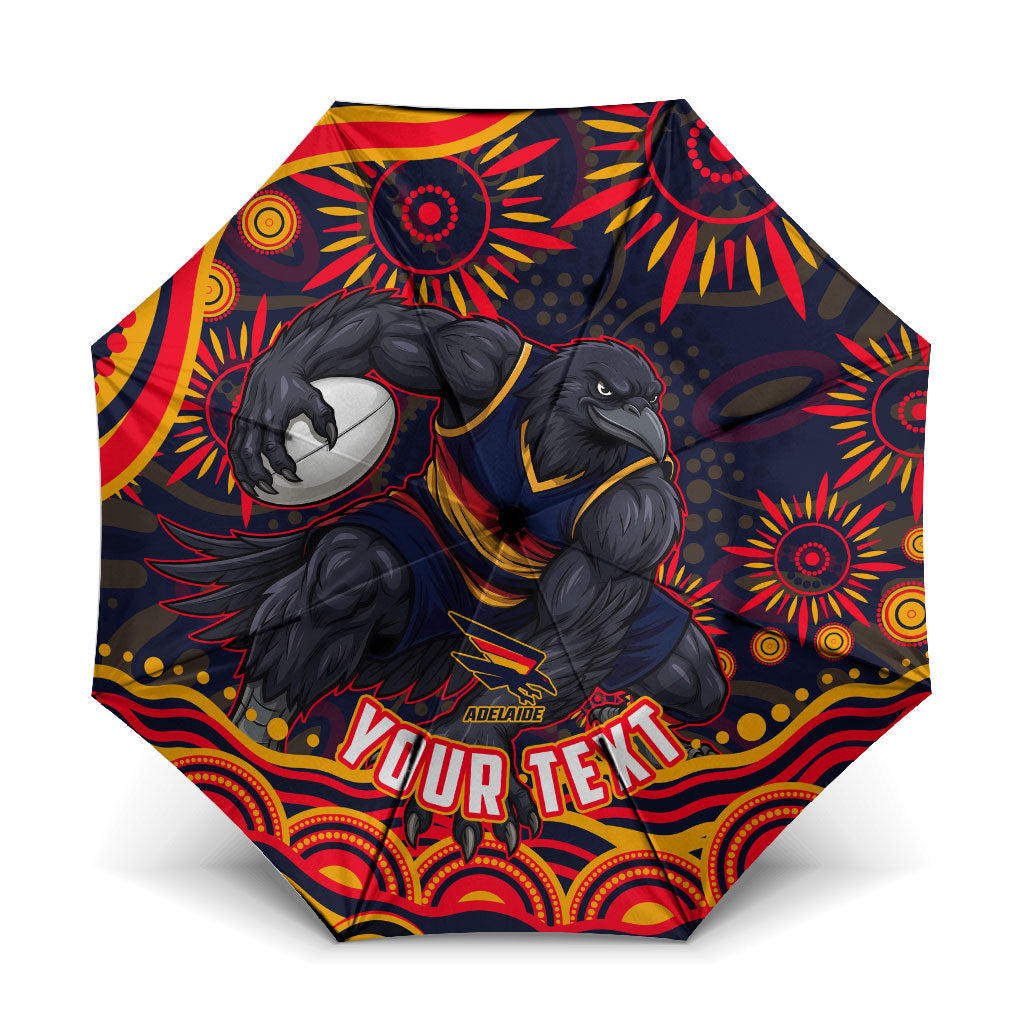 Personalized Adelaide Crows AFL Mascot Umbrella Aboriginal Dot Art - Dreamtime Football Mascot