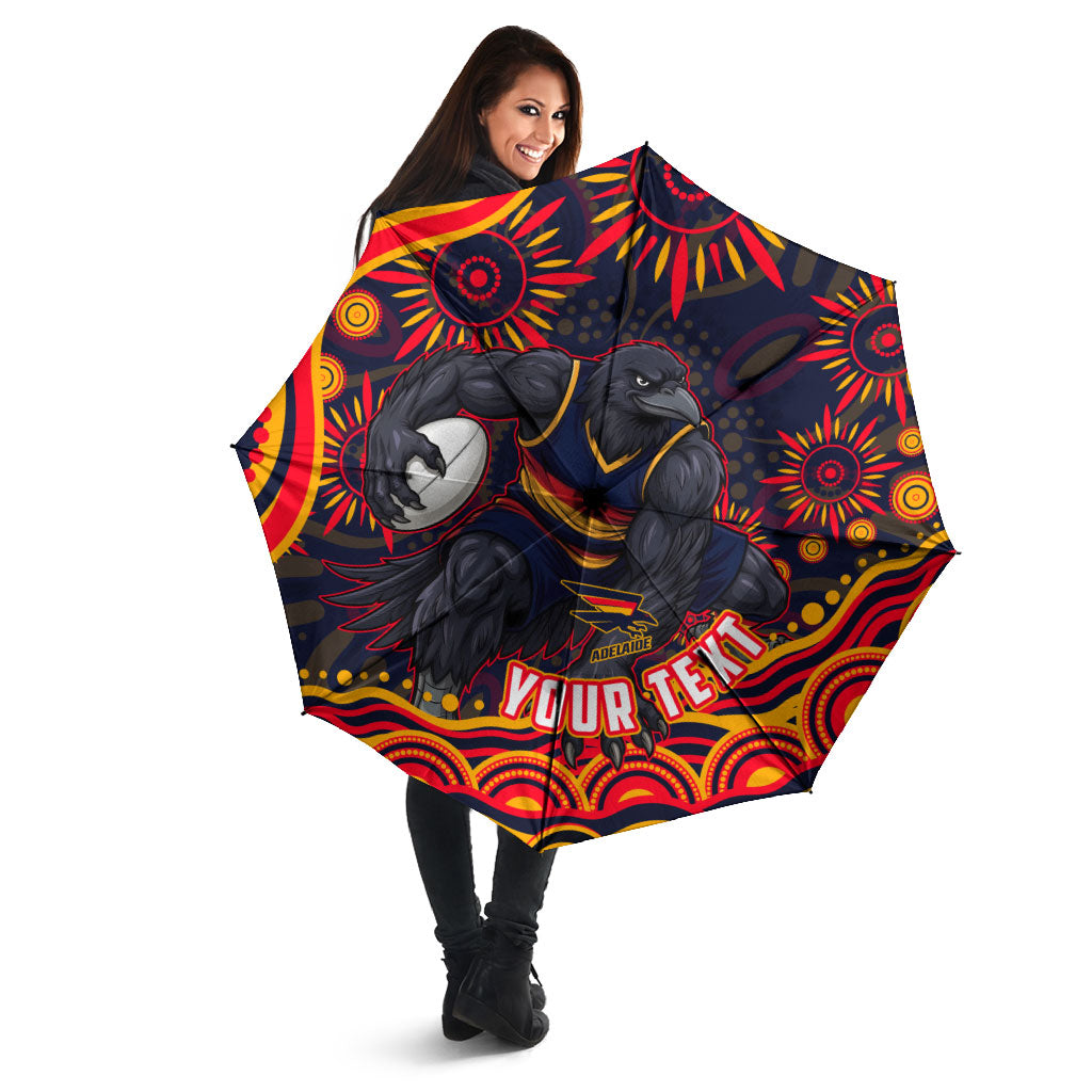 Personalized Adelaide Crows AFL Mascot Umbrella Aboriginal Dot Art - Dreamtime Football Mascot